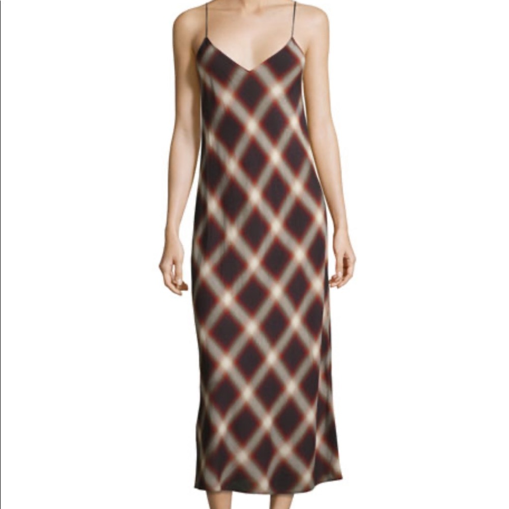 Vince Plaid slip Dress
